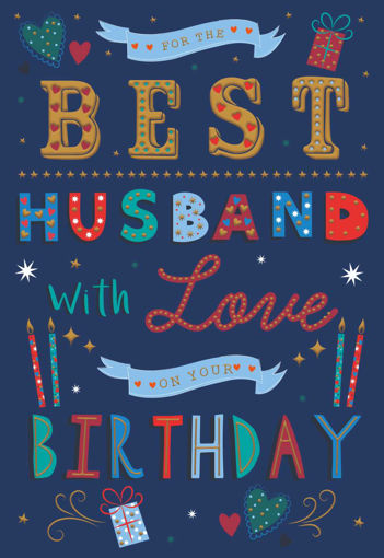 Picture of FOR THE BEST HUSBAND WITH LOVE BIRTHDAY CARD